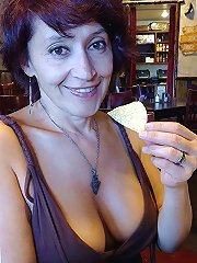 Randy older female gets naked